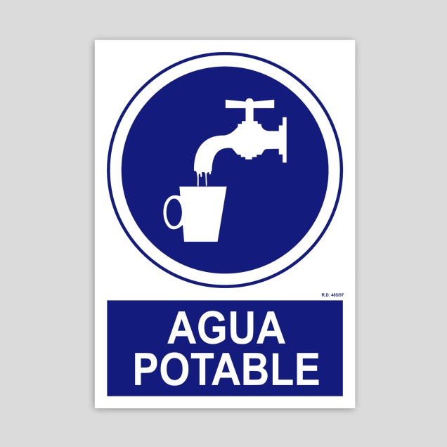 Cartel de Agua potable