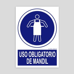 Cartell d'ús obligatori de mandil