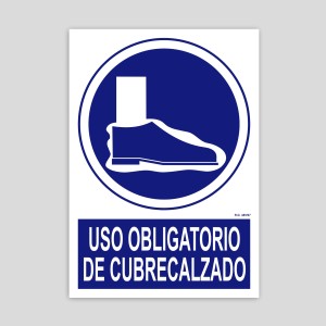 Cartel de Uso obligatorio de cubrecalzado