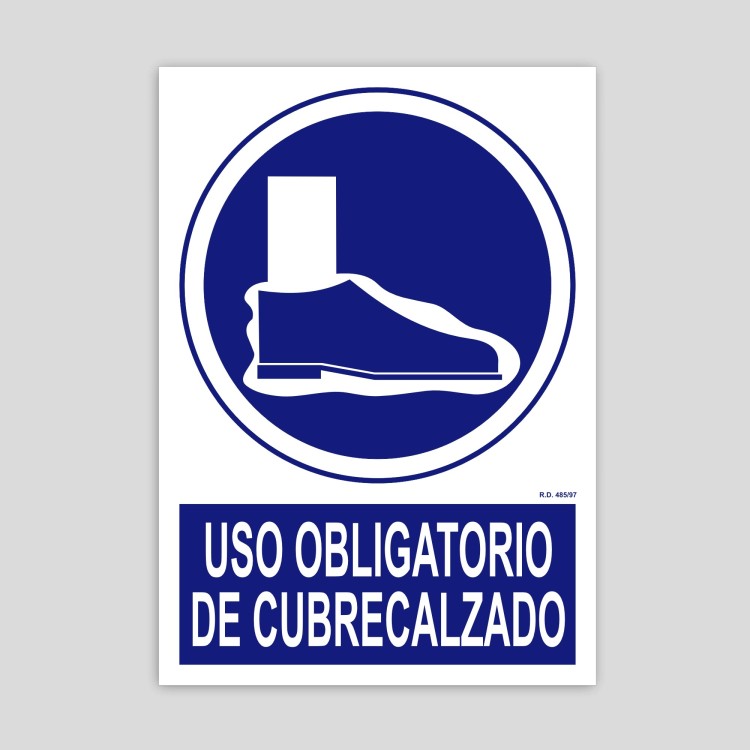 Cartel de Uso obligatorio de cubrecalzado