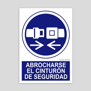 Cartell de cordar-se el cinturó de seguretat