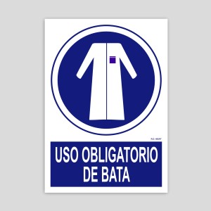 Cartell d'ús obligatori de bata