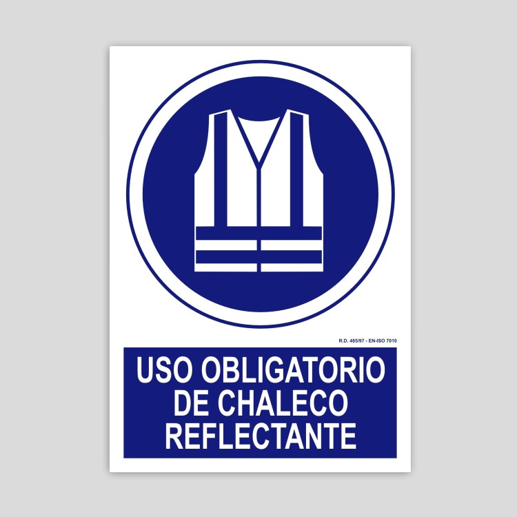 Cartell d'ús obligatori d'armilla reflectant