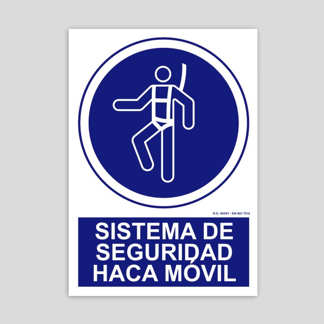 Mobile security system sign