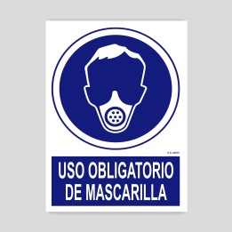 Mandatory mask use sign