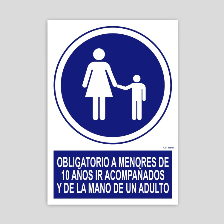 It is mandatory for children under 10 years of age to be accompanied and held by an adult.