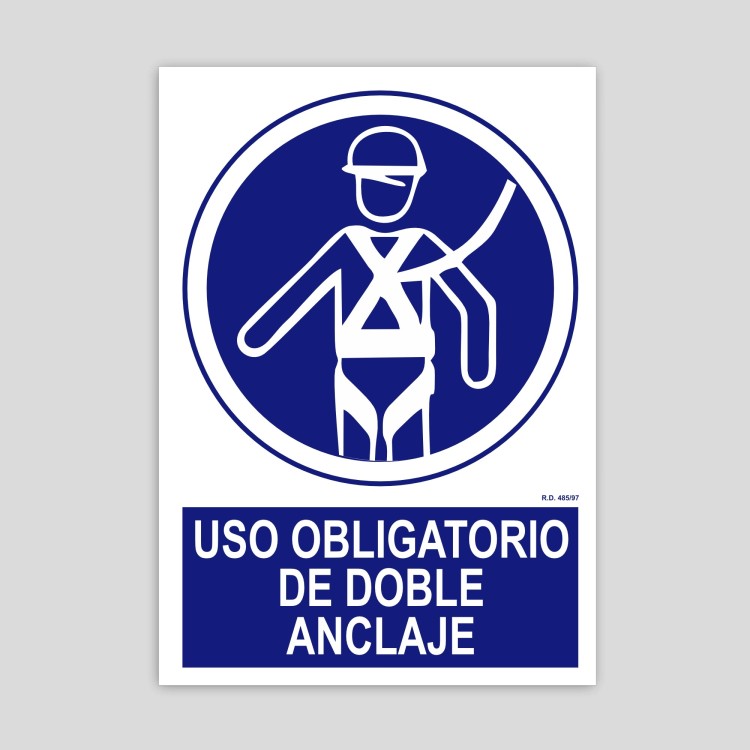 Cartell d’ús obligatori de doble ancoratge