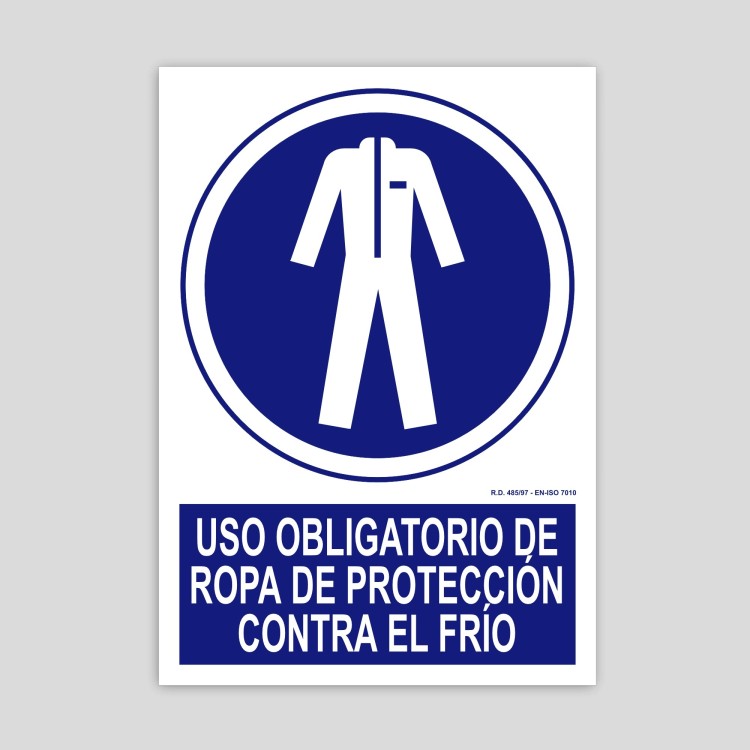 Uso obligatorio de ropa de protección contra el frío