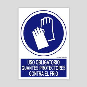 Uso obligatorio de guantes protectores contra el frío