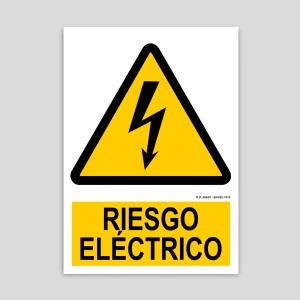 Cartel de Riesgo eléctrico
