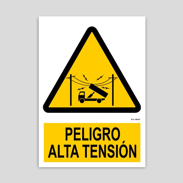 Cartell de perill alta tensió