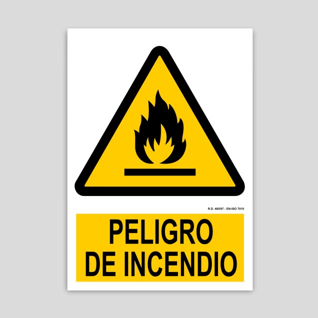Cartell de perill d'incendi