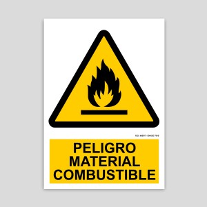PE009 - Peligro, material combustible