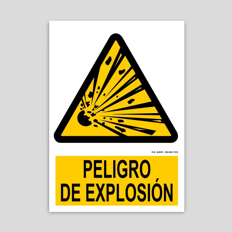 Cartell de perill d'explosió