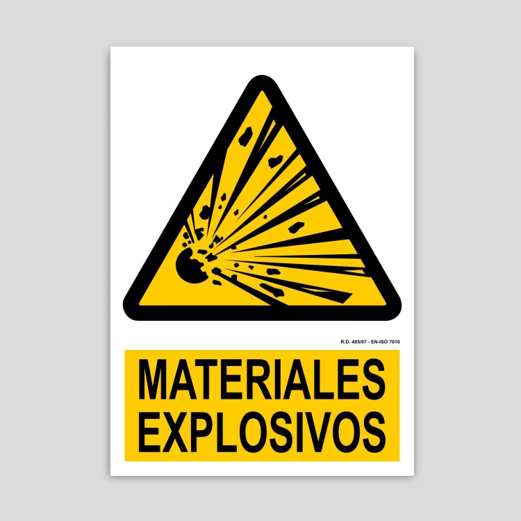 Cartell de materials explosius
