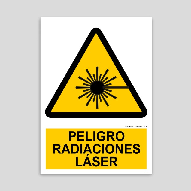Danger sign, laser radiation
