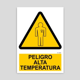 Danger high temperature sign