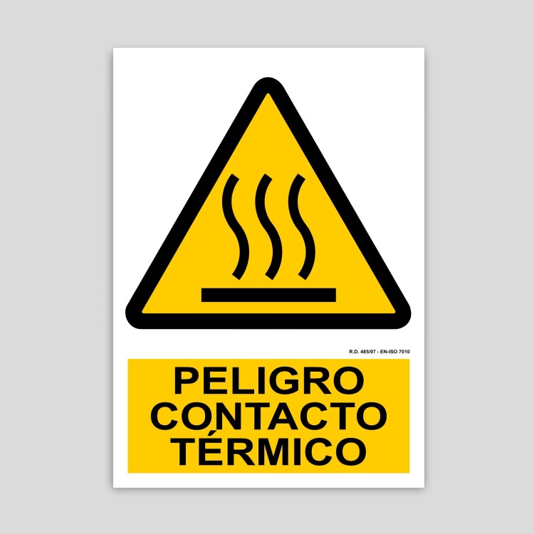 Danger thermal contact sign