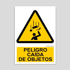 Danger sign, falling objects