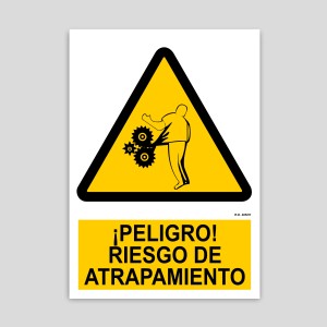 Cartell de perill, risc d'atrapament