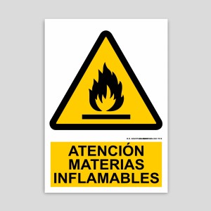 PE045 - Attention flammable materials