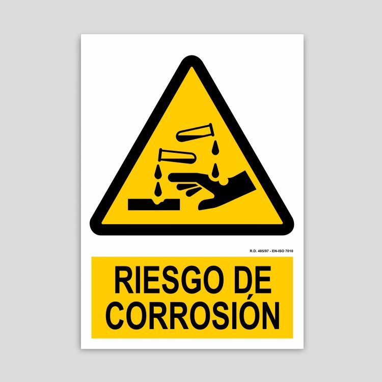 Corrosion risk sign