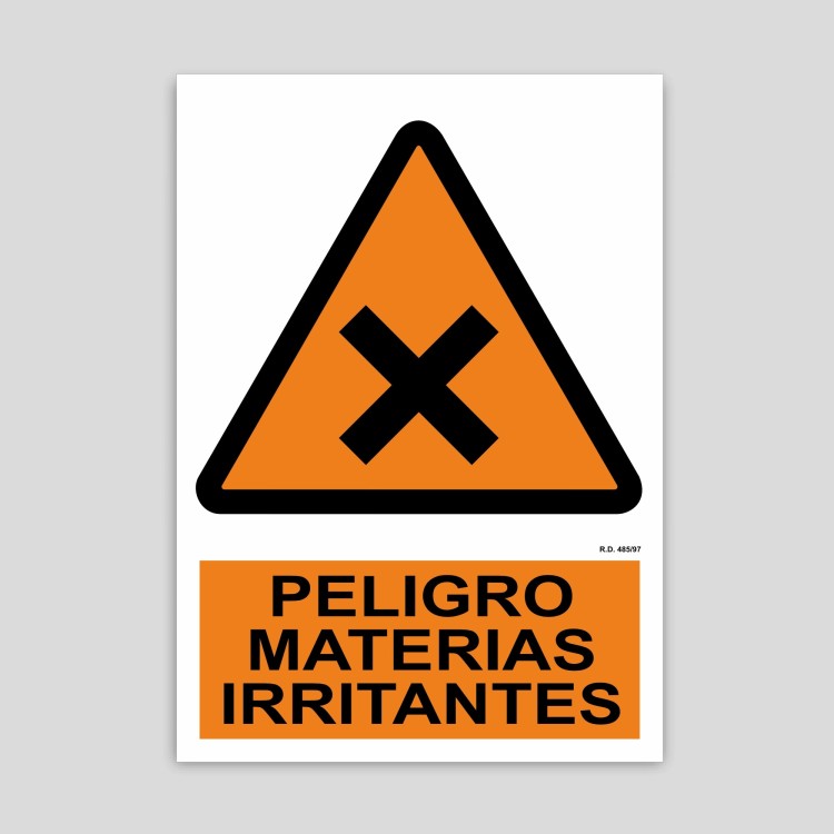 Danger irritating materials