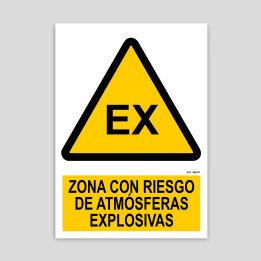 Cartell de zona de risc d'atmòsferes explosives