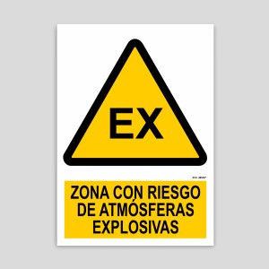 Sign of area with risk of explosive atmospheres