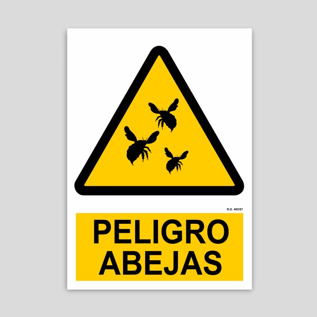 Cartell de perill abelles