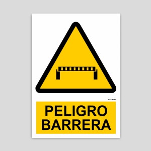 Barrier danger sign