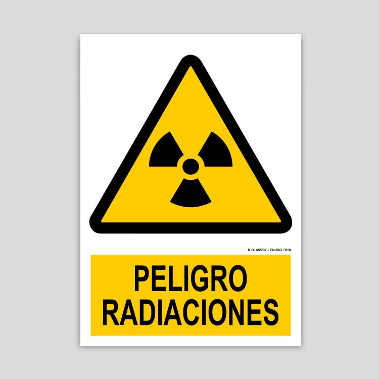 Cartell de peligro radiaciones