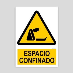 Cartel de espacio confinado