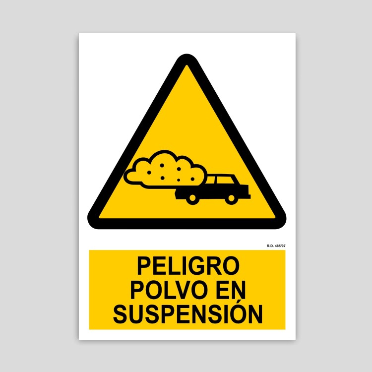 Peligro polvo en suspensión