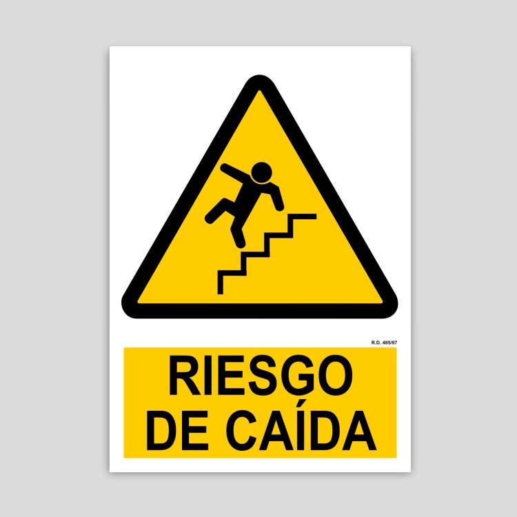 Cartell de risc de caiguda