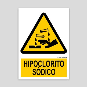 Danger sign Sodium hypochlorite