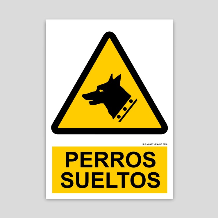 Carteles Cuidado Perro Peligroso Y