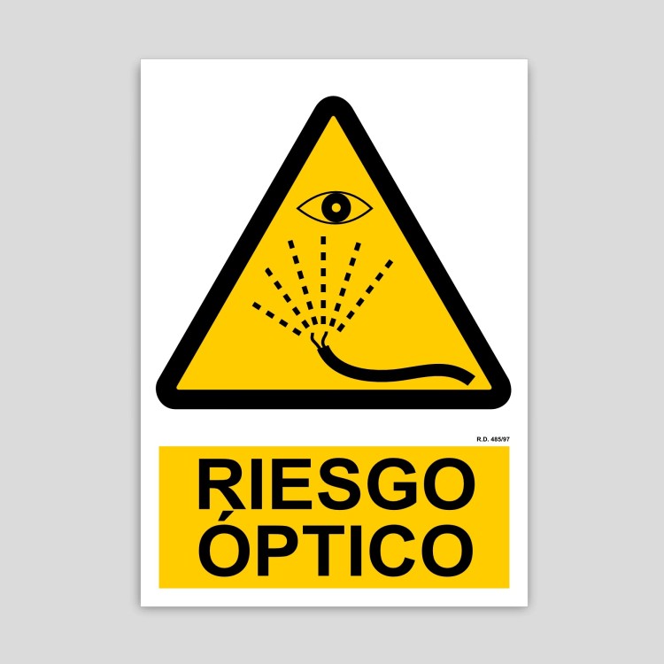 Cartel de riesgo óptico