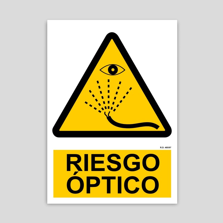 Cartell de perill risc òptic