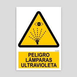 Ultraviolet lamps danger sign