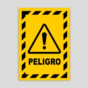 Undefined danger sign with yellow background