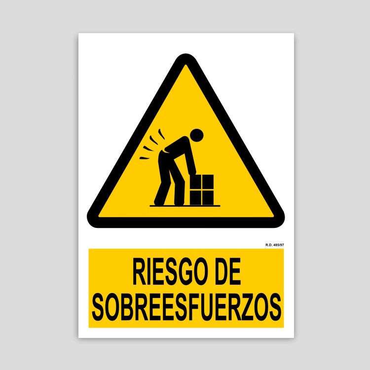 Cartel de Riesgo de sobreesfuerzos