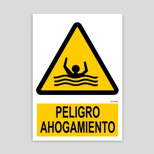 Drowning danger sign