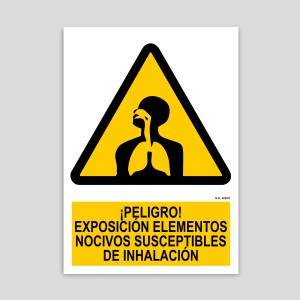 Peligro exposición elementos nocivos susceptibles de inhalación