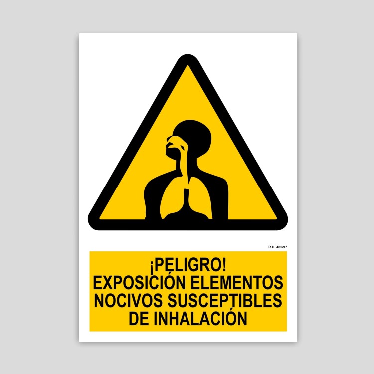 Danger of exposure to harmful elements susceptible to inhalation