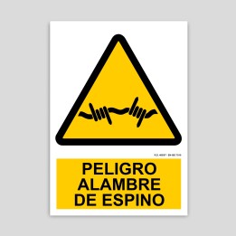 Peligro, alambre de espino