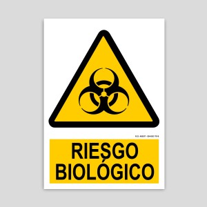 Cartel de riesgo biológico