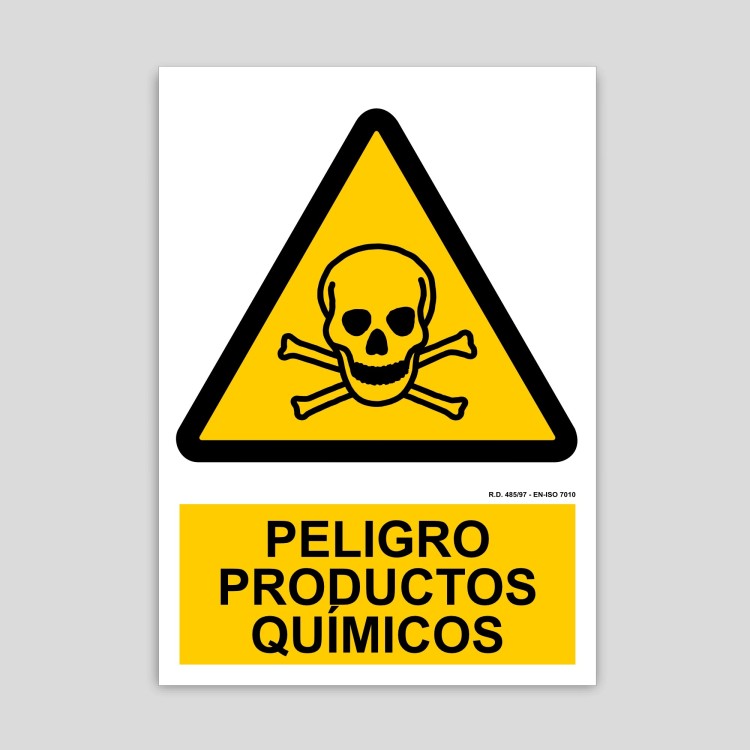 Cartell de perill productes químics