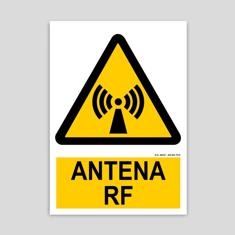 RF (radio frequency) antenna sign