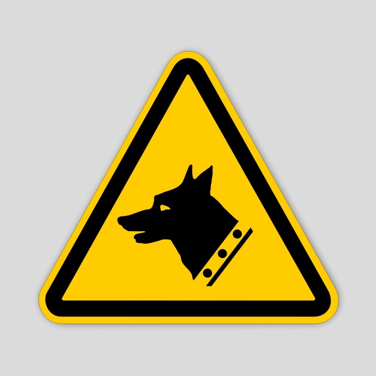 Dog danger sticker
